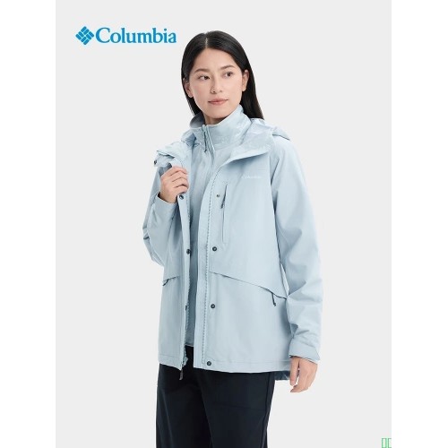 Columbia张婧仪同款哥伦比亚户外25秋冬女抓绒内胆三合一防水冲锋衣XR2855_031_卷云灰_L(165_88A)【图片_价格_品牌_报价】