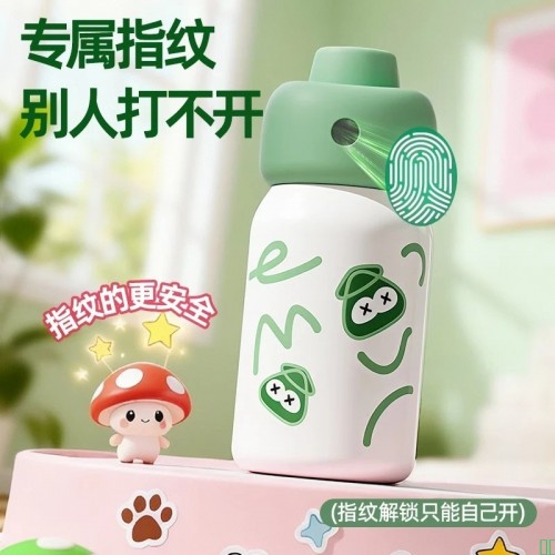 WayourCare指纹水杯儿童保温杯密码智能解锁316L学生专用安全吸管杯550ml_指纹水杯【图片_价格_品牌_报价】