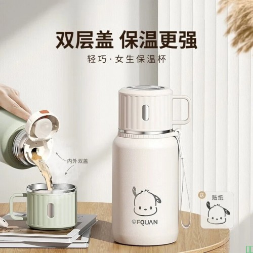 私家良品保温杯女款大容量2025高颜值女士316不锈钢壶学生便携生日礼物_白色600ml【不含赠品】【图片_价格_品牌_报价】