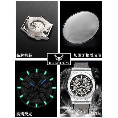 【劳尔顿RA2025】劳尔顿（ROERDUM）手表男机械表全自动多功能男款学生手表夜光防水男士手表新年礼物【行情_报价_价格_评测】