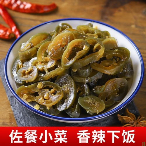 油焖港椒即食咸菜油泡辣椒腌辣椒开胃泡菜佐餐下饭菜酱菜酱油辣椒