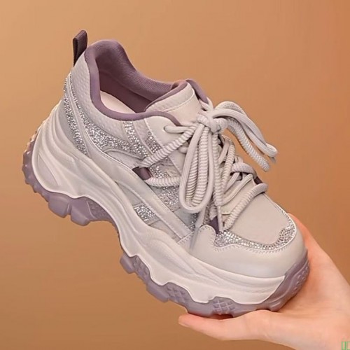 网红爆款老爹鞋女厚底增高女鞋2026春季新款软底轻便休闲运动鞋潮