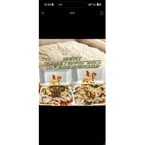 正宗广东布拉肠粉路边摆摊泡沫捞粉新鲜早餐开袋即食懒人速食凉拌