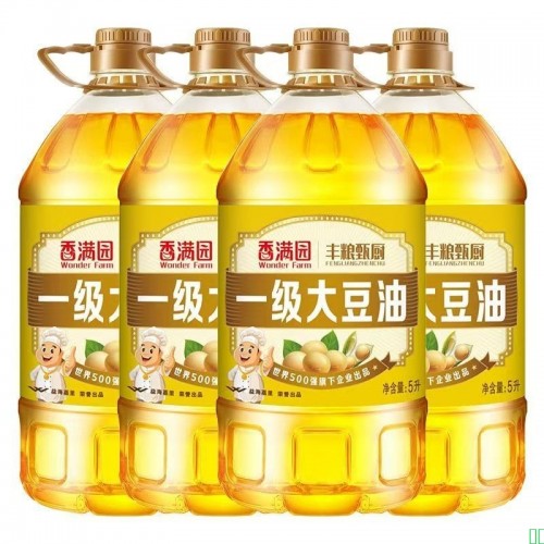 香满园丰粮甄厨联名款一级大豆油5L*4桶整箱摆摊商用餐饮食用油