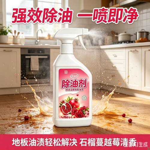 石榴植萃强效地板去油清洁剂家用实木瓷砖地面重油污快速去污养护喷剂