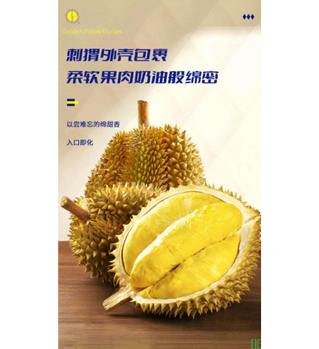 泰国进口金枕榴莲鲜果5斤带壳金枕手掌巴掌小榴莲新鲜孕妇水果3
